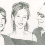 I pieced this drawing together from different small photos but I’m pretty sure they were all taken at the dinner party we had in our loft for our last wedding anniversary. Joy was moving into an older, very beautiful phase of her life.