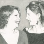 What I love about this drawing is that, in life, I hardly noticed how much Dorie and Joy looked alike, but here it’s obvious.