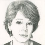 The first drawing I made after Joy’s death is based on an author photo she had taken by Annie Powers, which she intended to use for her book, Food City, and which we did use, when her book was posthumously published. Dorie thought Joy looked too stern in the actual photo and I tried to soften that in the drawing. 