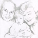 I’m not sure why I didn’t finish this drawing because I like it. I became somewhat obsessed with my father’s death while I wrote the book, which was only a year or two after this picture. My father, a tough guy, had a real soft spot for his only granddaughter.